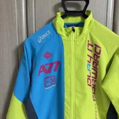 アシックス A77 トラックジャケット Mサイズ イエロー ブルー