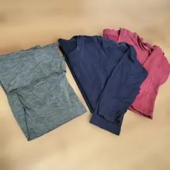 【UNIQLO 】KIDS ヒートテック 長袖 3枚セット 130cm