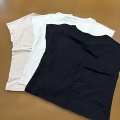 無印　フレンチスリーブシャツ　3色セット 着用少　サイズ違い