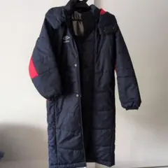 Umbro ネイビー/レッド ベンチコート　ロングコート