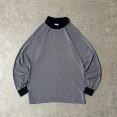 90s USA製 Tee Jays ハイネックロンT ボーダーTシャツ Mサイズのサムネイル