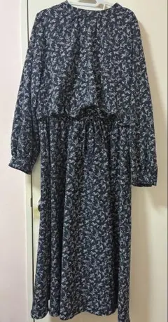 Honeys 花柄ワンピース　ネイビー　L