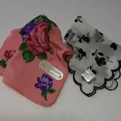 今月削除★　Pour Toujours✨ タオルハンカチ バラ柄　他１枚　２枚♪