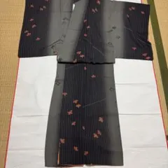 b23 正絹 袷 大島紬 黒地 極美品 着物 - メルカリ