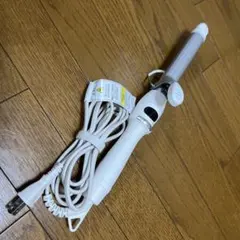 SALONIAセラミックカール ヘアアイロン ホワイト 25mm