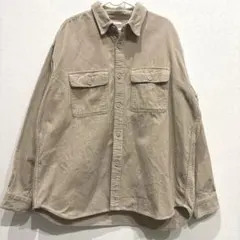 ★美品★ GU XL コーデュロイシャツ ベージュ 春
