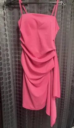 LADYアシンメトリーチュールドレス ラグナムーン ワンピース 赤 レッド 