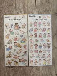 セリア　赤ちゃんイラストシールセット 2シート