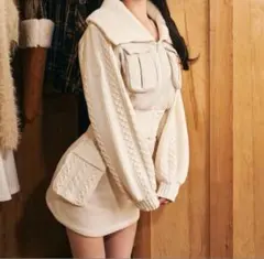 Darich ニットコンビスウェットセットアップ アイボリー