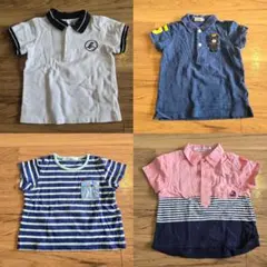 【美品】ベビー半袖服4点セット　ファミリア　ミキハウス　アニエスベー