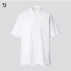 ユニクロ +J 希少サイズ リラックスフィットポロシャツ 半袖 3XL 白のサムネイル