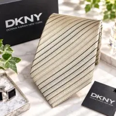 DKNY ネクタイ シルク100% ゴールド系