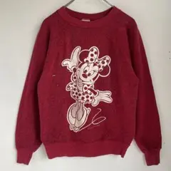 〜90s Disney ラグランスウェット プリントスウェット 古着 ミニーのサムネイル