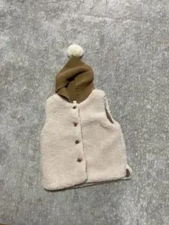 フリース フード付きアウター アイボリー