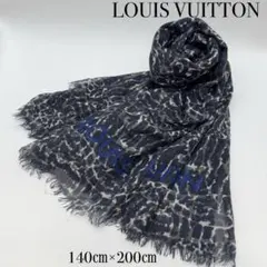 LOUIS VUITTON ルイヴィトン LV カシミヤシルク ストール 紺のサムネイル