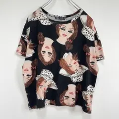 ZARA ザラ Tシャツ 半袖 全面プリント クロップド アート おしゃれ 古着
