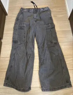 GU カーゴパンツ ブラック Lサイズのサムネイル