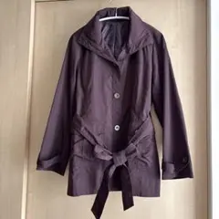 Monaca(萌奈香)＊パープル ウエストリボン トレンチコート Ｍ