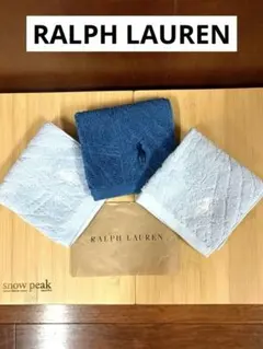 Ralph Lauren ラルフローレン　タオルハンカチ3枚セット ポロ刺繍