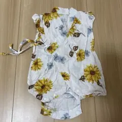 アプレレクール　甚平　ロンパース　ひまわり　70〜80