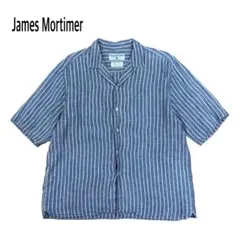 アイルランド製 James Mortimer オープンカラー リネン シャツのサムネイル