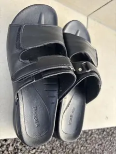 Re:getA ブラック レザー サンダルのサムネイル