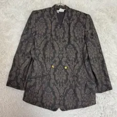 Salvatore Ferragamo 総柄ジャケット ブラウン グレー 46のサムネイル