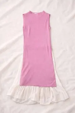 MERCURYDUO ピンク ノースリーブワンピース フリーサイズ