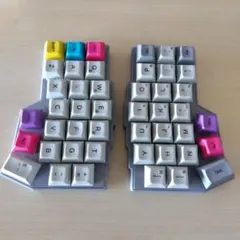 ワイヤレス分割キーボード 赤軸 充電式ボタン電池おまけ