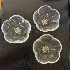 花形クリスタルボウル3個セット