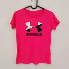 UNDER ARMOUR HEATGEAR ピンク Tシャツ YXL