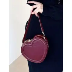 RESEXXY ハートコンパクトバッグ ボルドー レッド