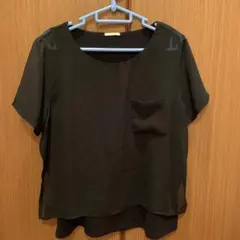 GU♡重ね着風シアー トップス♡M