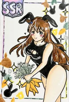 ウマ娘 マルゼンスキー ファンアート イラスト 原画 アナログ 手描き