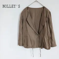 ノーリーズ NOLLEY'S シルク混 薄地ジャケット ジップアップ ドロスト紐のサムネイル