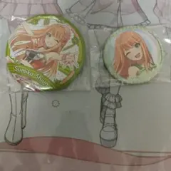 紫雲清夏 缶バッジ 2種 極楽湯 一番くじ 学園アイドルマスター 学マス