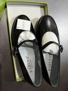 極美品】ハルタ HARUTA ワンストラップシューズ ブラック 日本製 24