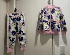 【美品‼️】adidas 花柄ジャージ上下セット 100cm