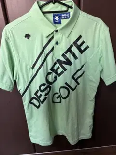 DESCENTE GOLF 半袖ポロシャツ ブラック×ホワイト 速乾L - メルカリ
