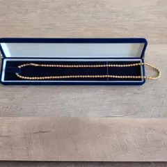 ゴールド ビーズネックレス ケース付き