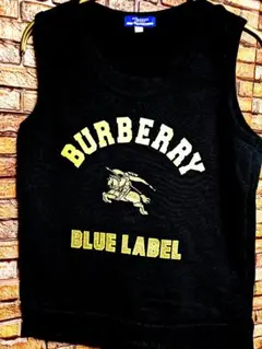 希少価値　三陽商会　BURBERRY BLUE LABEL ブラックベスト 38