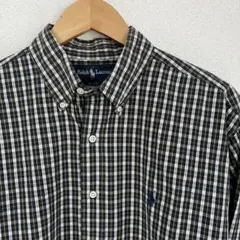 【美品】90s ラルフローレン BLAKE ボタンダウン チェックシャツ L