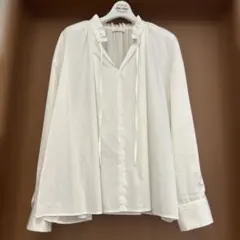 Ballseyハイカウントサテンネックフリルブラウス