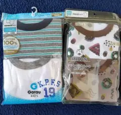 子供肌着 4枚セット 半袖丸首シャツ 120サイズ 2枚組×2