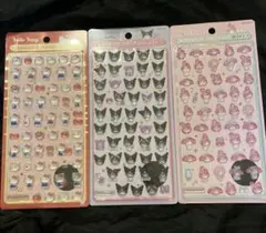 正規品　ボンボンドロップシール　ハローキティ　マイメロディ　クロミの3枚セット