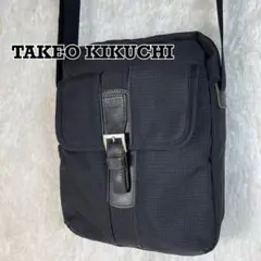TAKEO KIKUCHI レザー　ナイロン　ショルダーバッグ　ブラック　ACE