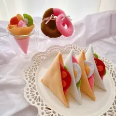 クレープ♡サンドイッチ♡ドーナツ♡フェルトハンドメイド