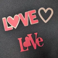 LOVE ハート カッティングダイ 2セット
