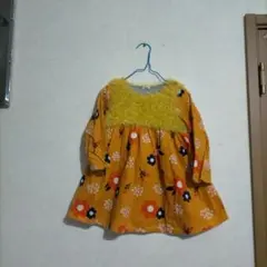 最終お値下げ★moujonjon ★花柄ワンピース 長袖 100cm