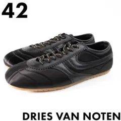 新品 DRIES VAN NOTEN シルク混 レザースニーカー 42のサムネイル